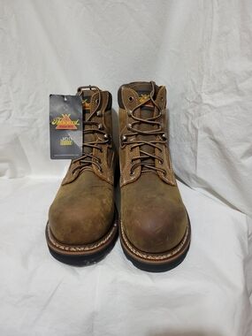 Thorogood Men's Brown Work Boots - Lace-Up Durable Safety Boots